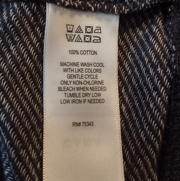 NWT Bowen & Wright 100% Cotton Hoodie Navy Striped Men's XL - Picture 9 of 9